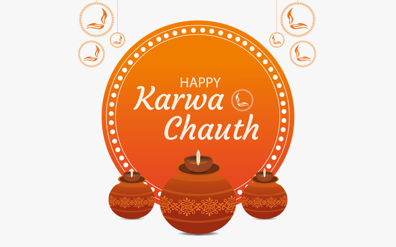 Happy Karwa Chauth Vector Vector Graphic