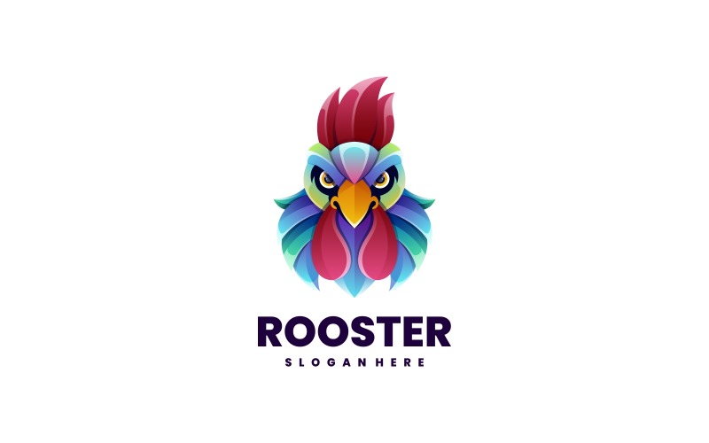 Rooster Gradient Colorful Logo Style 1 Logo Template