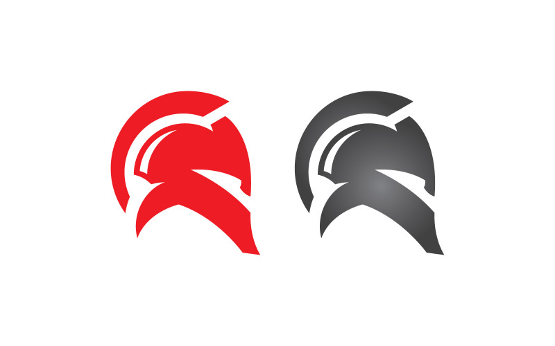 Spartan helmet logo template. Vector illustration V1 Logo Template