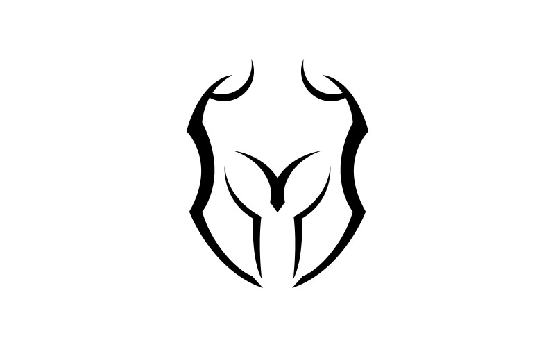 Spartan helmet logo template. Vector illustration V2 Logo Template