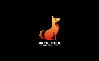 Wolf Gradient Colorful Logo Style 1