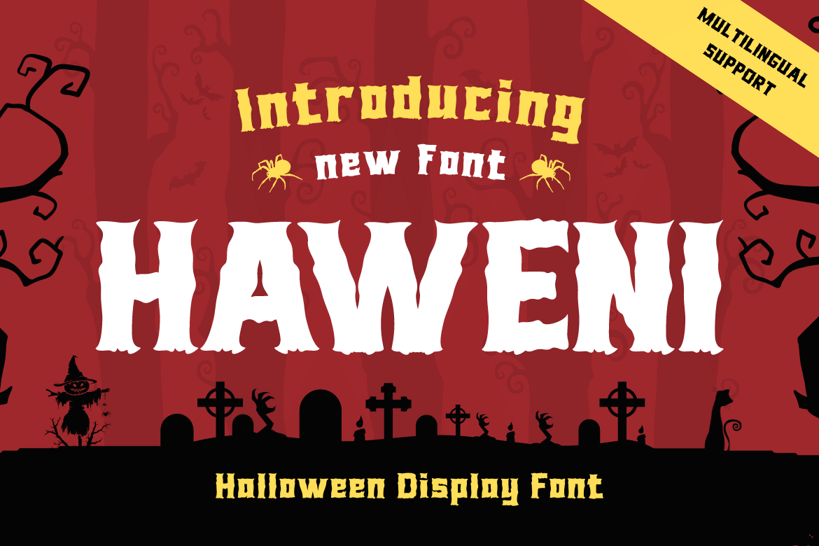 Haweni font Halloween has never been so much fun