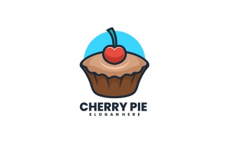 Cherry Pie Simple Mascot Logo