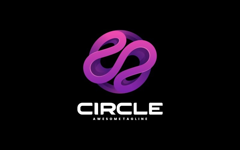 Circle Abstract Gradient Logo Design Logo Template