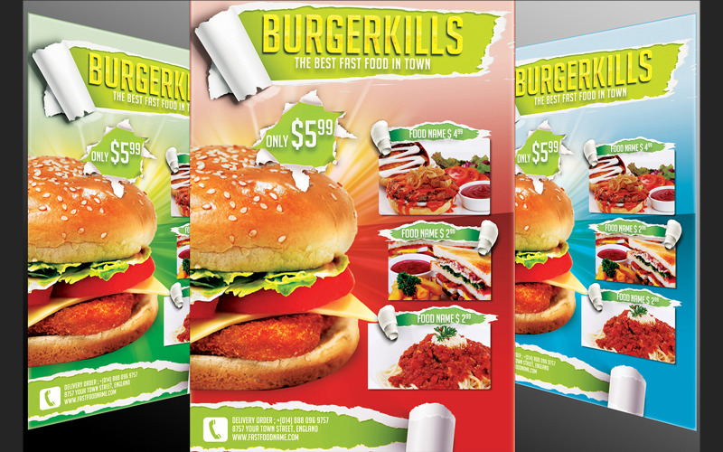 Fast Food Flyer Template Corporate Identity