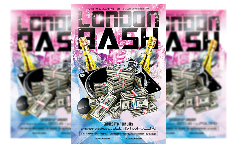 Guest Dj Party Flyer Template #8 Corporate Identity