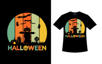 Halloween T-shirt Design with Grunge