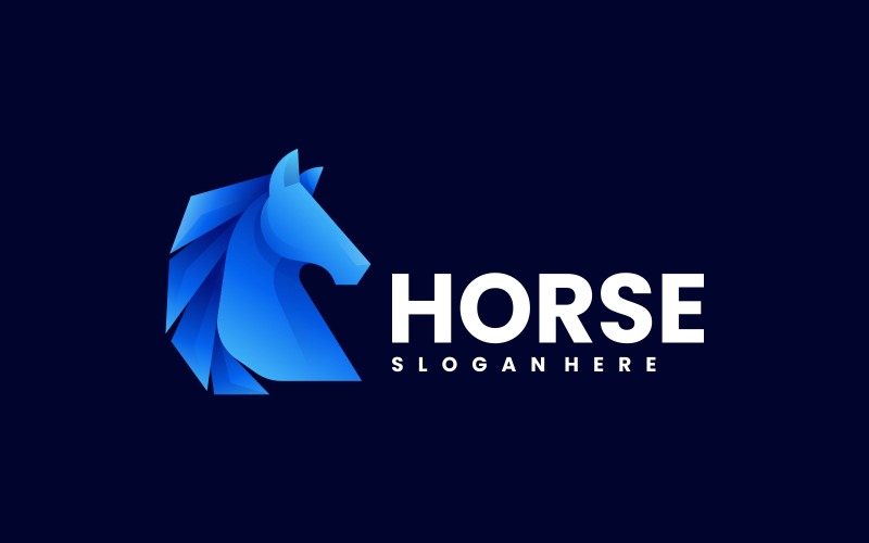 Horse Gradient Logo Style 1 Logo Template