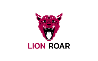 Lion Roar Vintage Design Logo Template