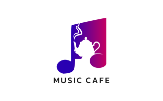 Music Cafe Custom Design Logo Template