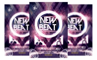 New Beat Party Flyer Template
