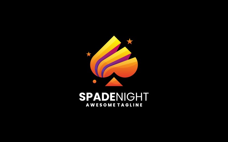 Spade Gradient Colorful Logo Logo Template