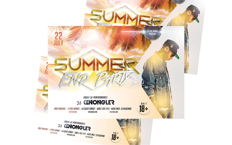 Summer End Party Flyer Template #2 Corporate Identity