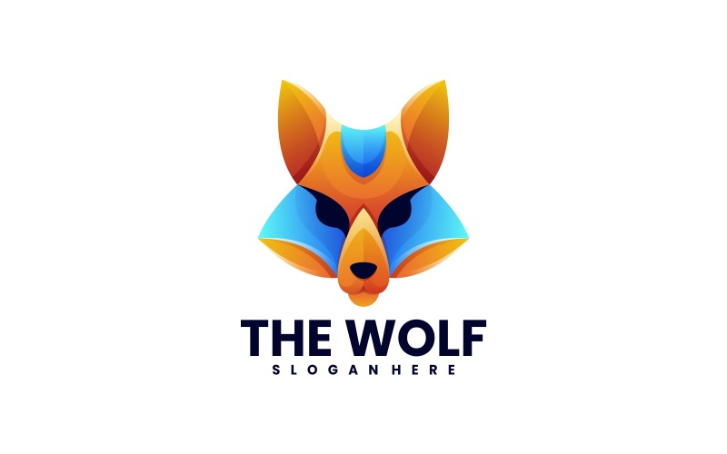 Wolf Gradient Colorful Logo 1 Logo Template