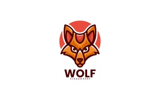 Wolf Simple Mascot Logo 1