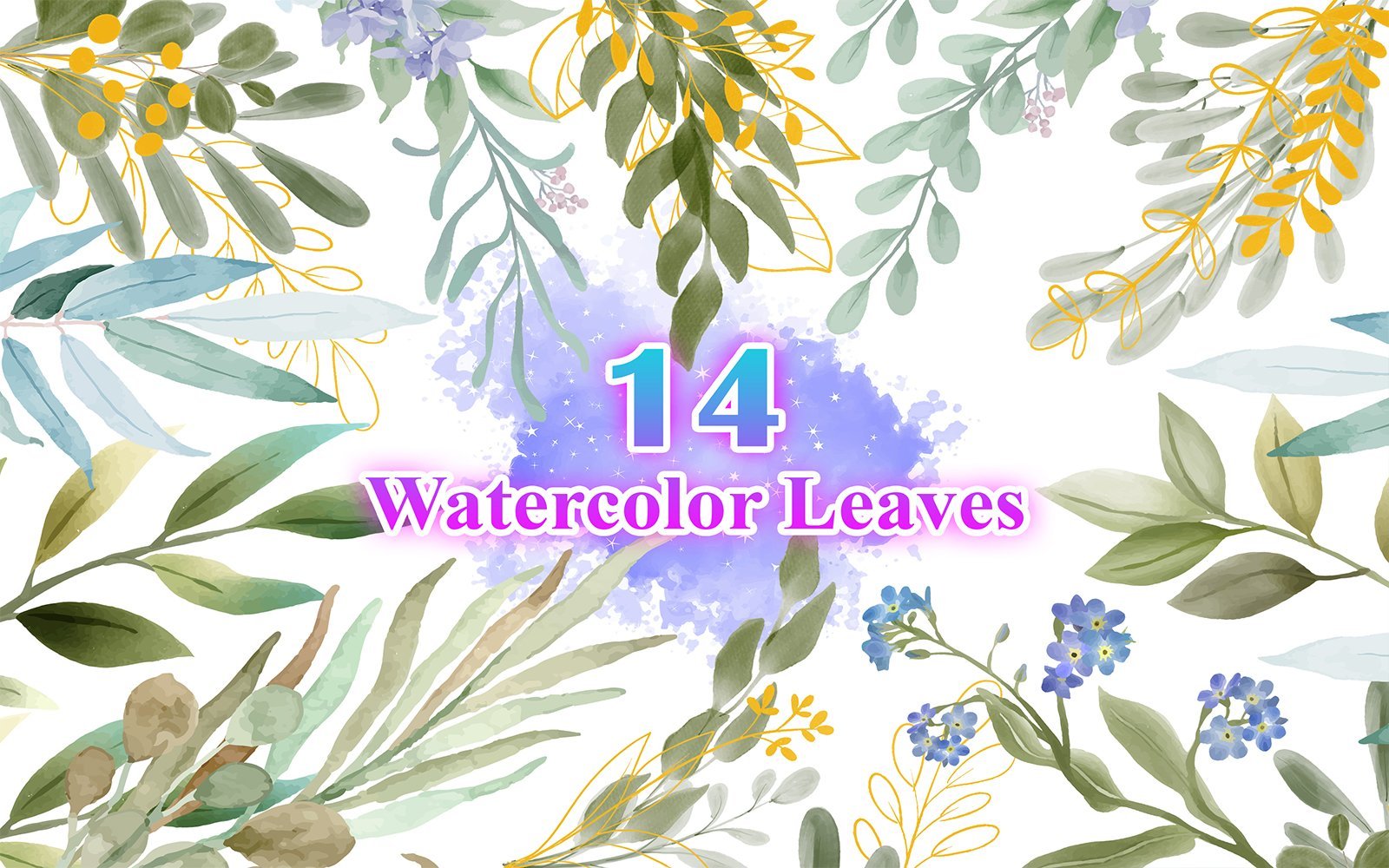 Kit Graphique #273587 Watercolor Feuilles Divers Modles Web - Logo template Preview