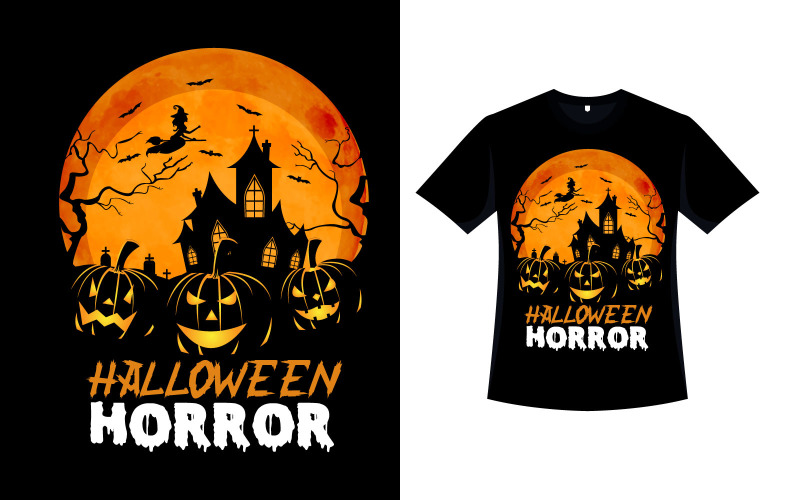 Halloween Vintage Black T-shirt Vector Design