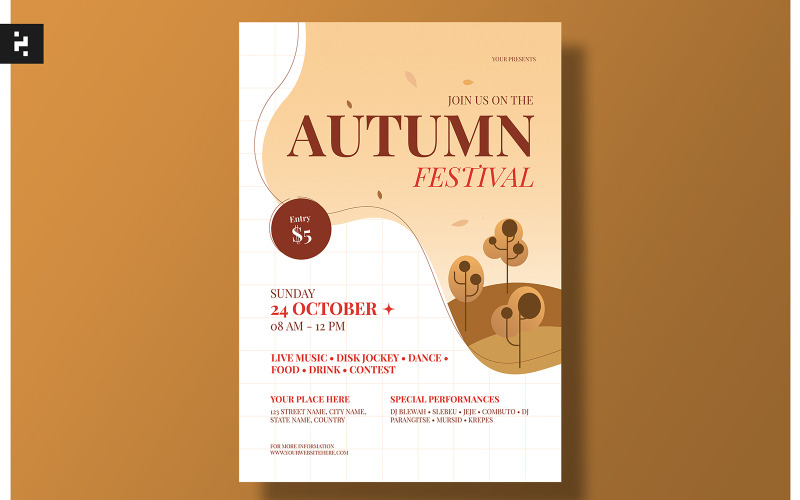 Minimalist Autumn Festival Template Corporate Identity
