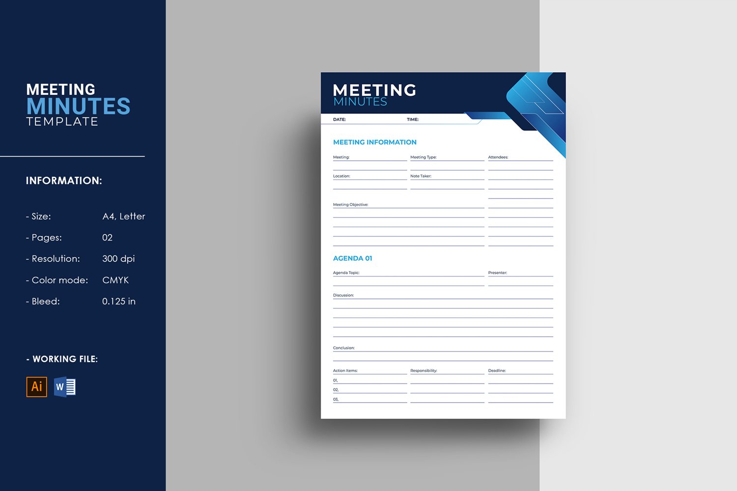 Template #273672 Minutes Meeting Webdesign Template - Logo template Preview