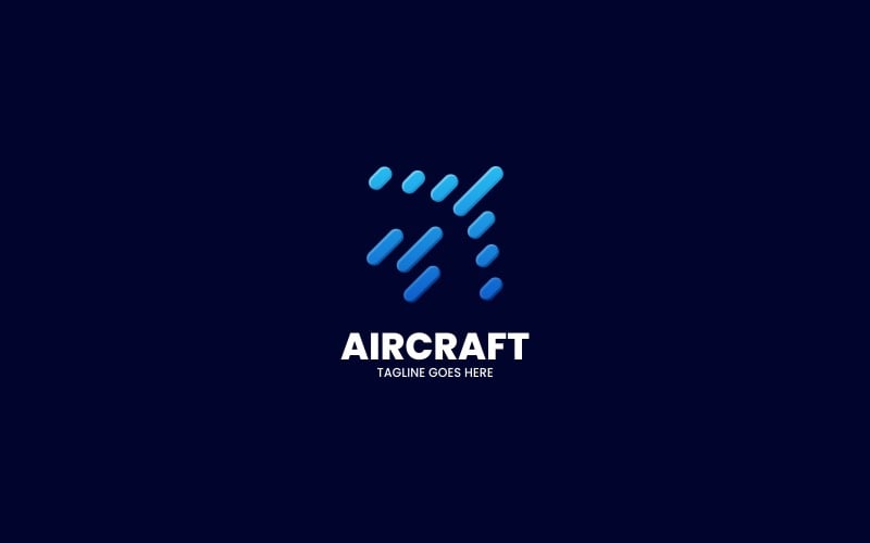 Aircraft Gradient Logo Style Logo Template