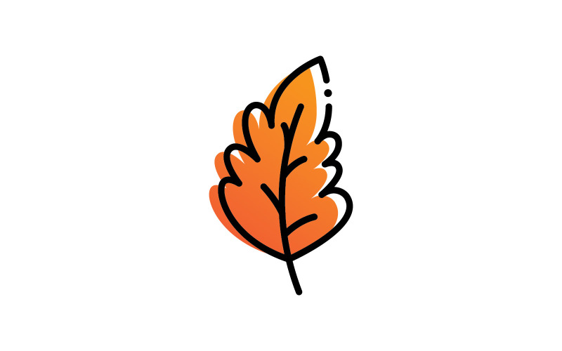 Autumn Leaf logo template. Vector illustration.V2 Logo Template