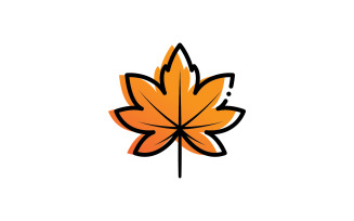 Autumn Leaf logo template. Vector illustration.V3