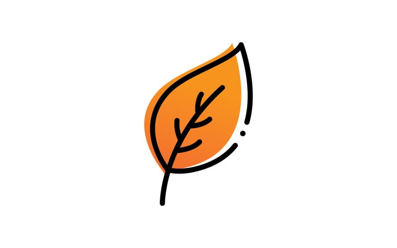 Autumn Leaf logo template. Vector illustration.V4 Logo Template