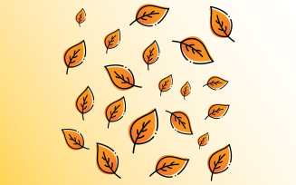 Autumn Leaf logo template. Vector illustration.V6