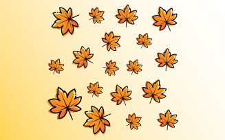 Autumn Leaf logo template. Vector illustration.V7