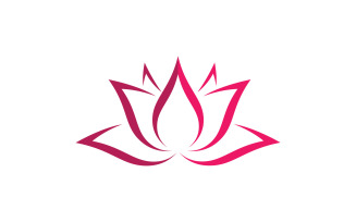 Beauty Lotus Flower logo template. Vector illustration. V3