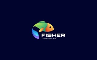 Fish Gradient Colorful Logo 2