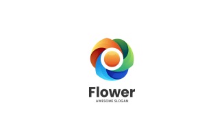 Flower Gradient Colorful Logo 2