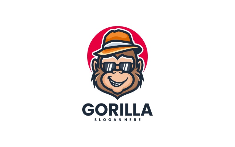 Gorilla Mascot Cartoon Logo style Logo Template