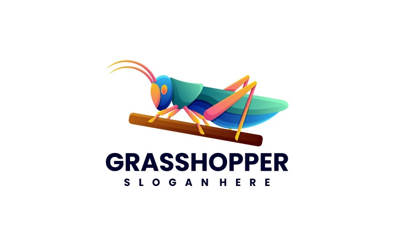 Grasshopper Gradient Colorful Logo style Logo Template