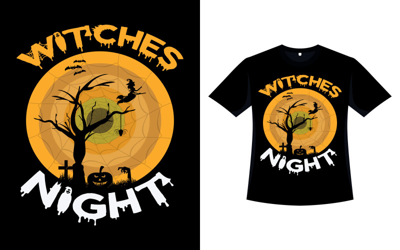 Halloween Retro T-shirt Design for Women