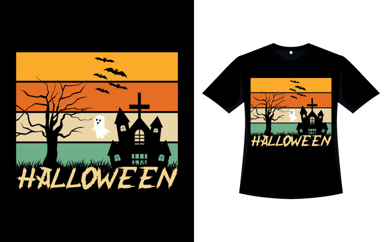 Halloween Vintage T-shirt Vector