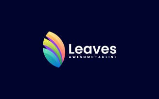 Leaves Gradient Colorful Logo 1