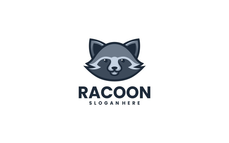 Racoon Simple Mascot Logo Logo Template