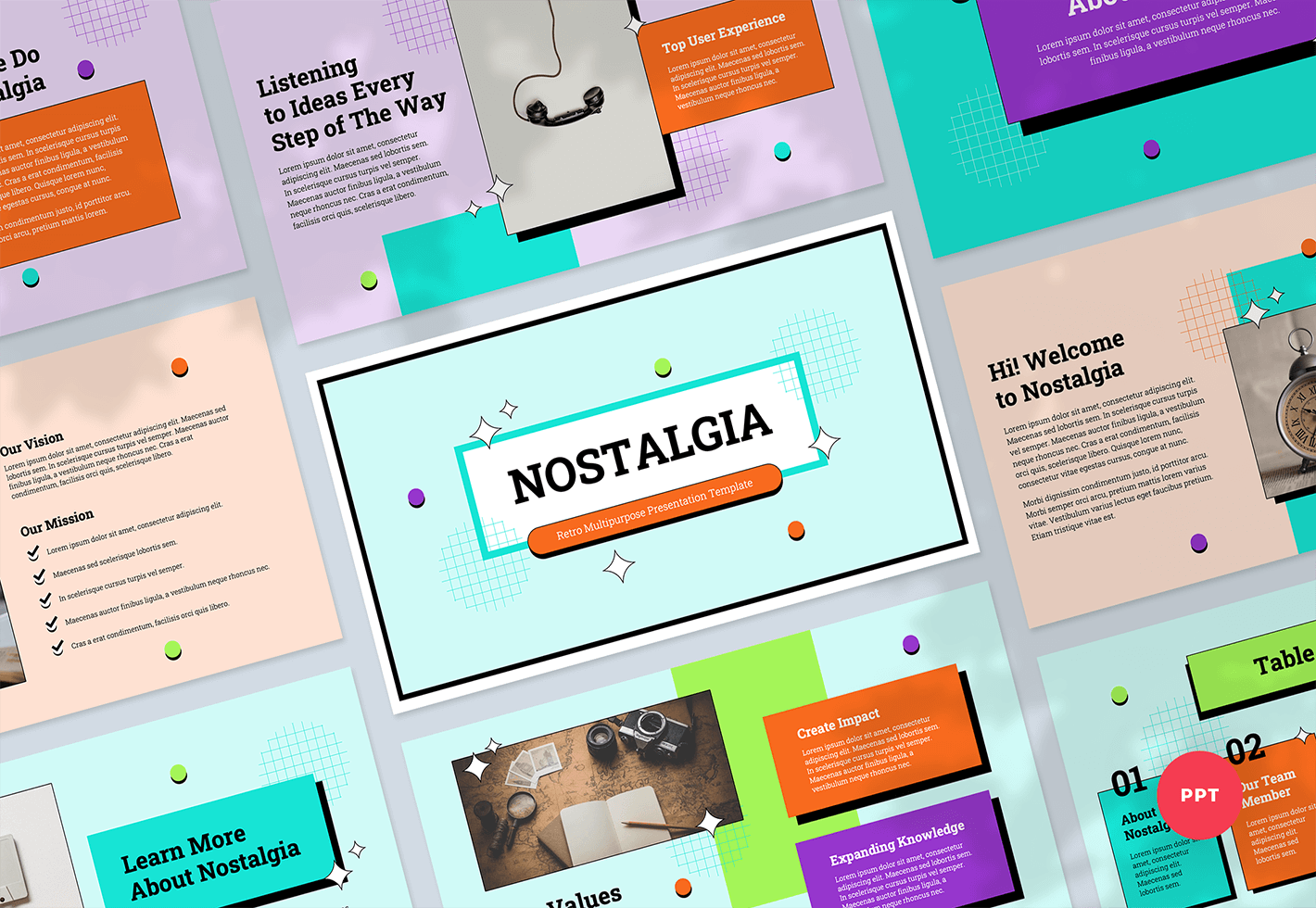 Kit Graphique #273716 Presentation Nostalgia Divers Modles Web - Logo template Preview