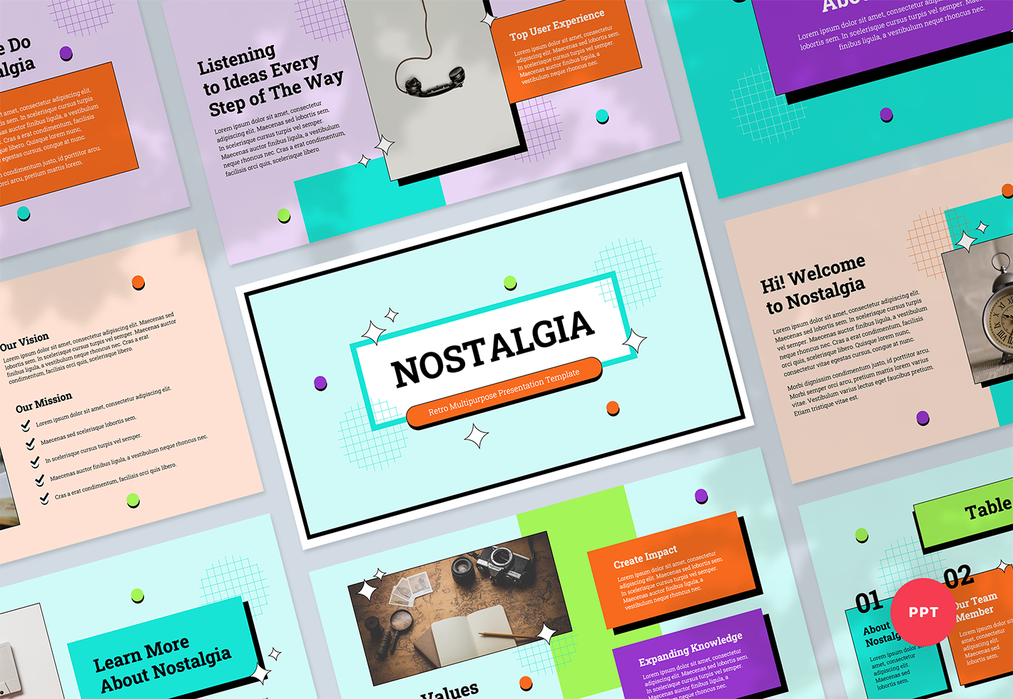 Kit Graphique #273718 Presentation Nostalgia Divers Modles Web - Logo template Preview