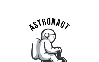 Astronaut playful logo template