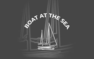 boat vector logo template