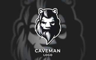 caveman graphic logo template