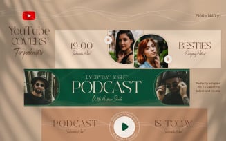 Podcast YouTube Cover Templates