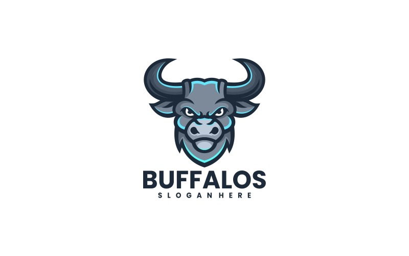 Buffalo Simple Mascot Logo Style Logo Template