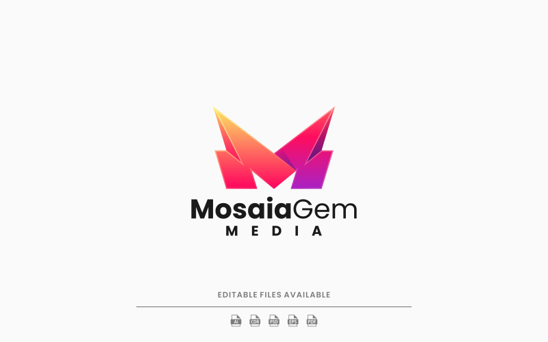 Letter M Gradient Colorful Logo 2 Logo Template
