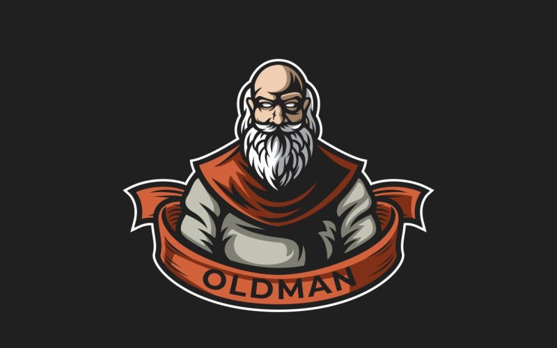 Oldman Mascot Graphis Logo Logo Template