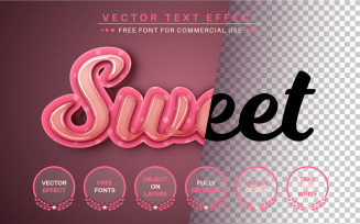 Sweet Pink Cream - Editable Text Effect, Font Style, Graphics Illustration