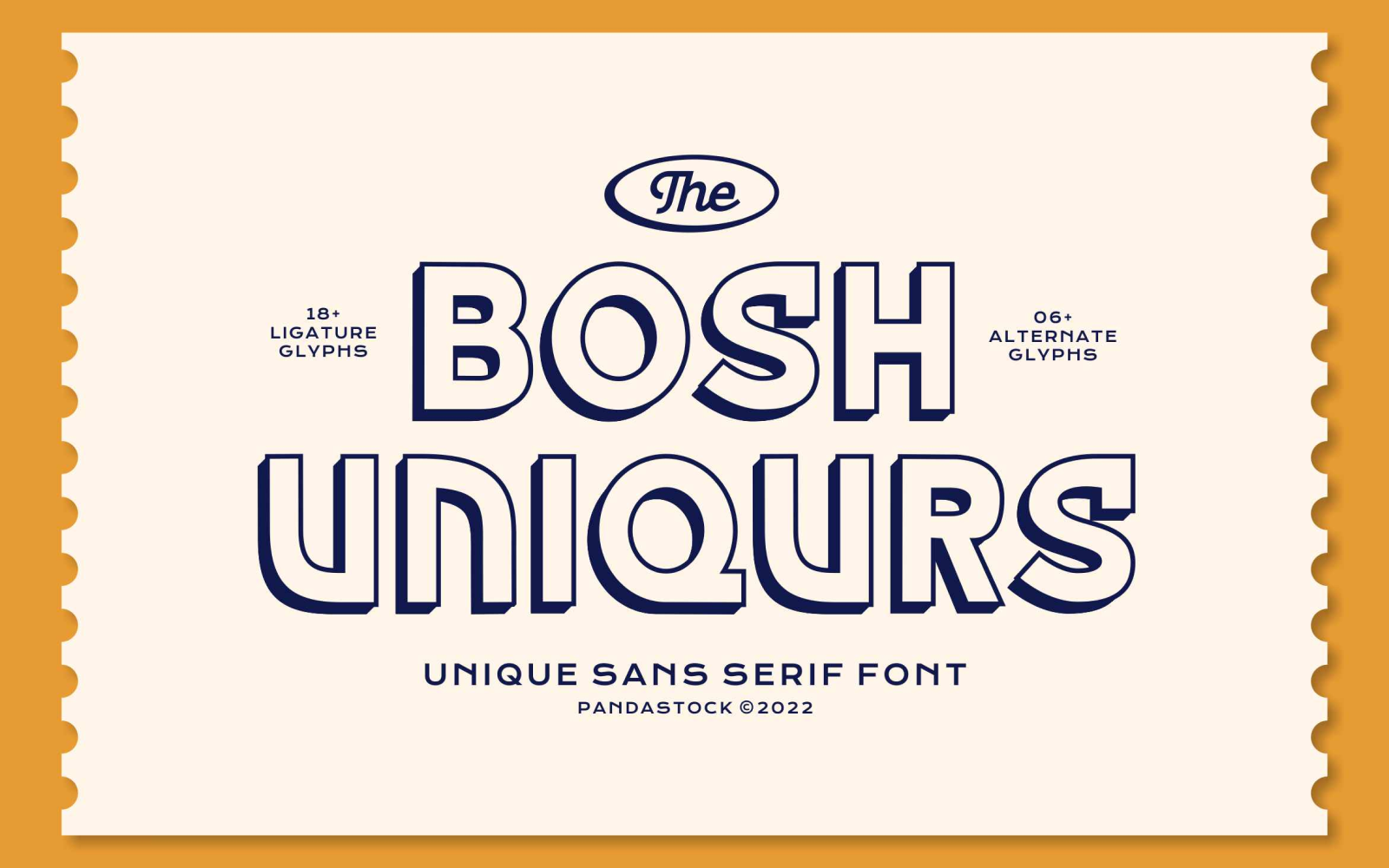 Bosh Uniqurs Unique Sans Serif Font