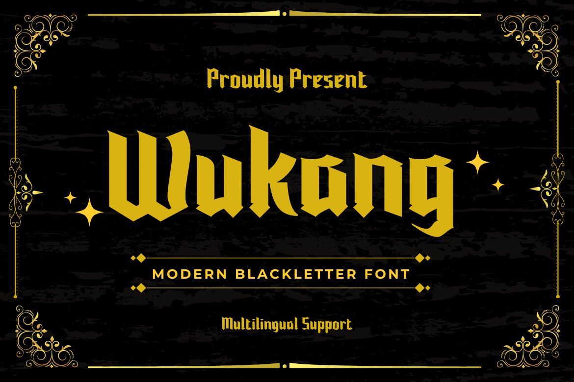 Introducing Wukang Blackletter font